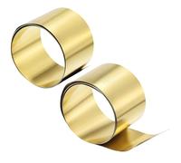 TA-VIGOR 2Pcs Brass Sheet Roll, 1000mm x 50mm x 0.1mm Metal Foil Plate Roll Brass Metal Thin Sheet Strip for Crafts, Electrical Repairs, DIY Projects, Grounding