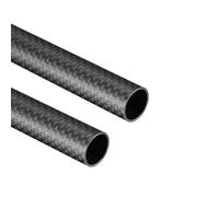 TA-VIGOR 2Pcs Carbon Fibre Tube 16 x 14 x 330mm, Matte Carbon Fiber Tube Round Rod 3K Roll Wrapped, Lightweight Hollow Carbon Rod for RC Drone Quadcopter DIY Carbon Fiber Tubes Frame