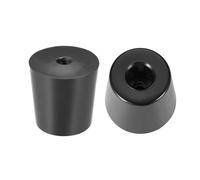 TA-VIGOR 2Pcs D33 x 27 x H33mm Black Rubber Feet Anti Vibration Isolator Pads, Industrial Pads with M6 Hole, Non-Slip Anti Vibration Pads for Furniture and Equipment