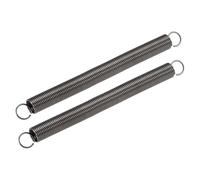 TA-VIGOR 2Pcs Extension Compressed Spring,1mm Wire Diameter, 10mm Outer Dia, 120mm Free Length Steel Dual Hook Tension Spring for DIY Repair, Mechanical Equipment, Industrial Use