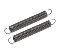 TA-VIGOR 2Pcs Extension Compressed Spring,1mm Wire Diameter, 10mm Outer Dia, 80mm Free Length Steel Dual Hook Tension Spring for DIY Repair, Mechanical Equipment, Industrial Use