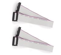 TA-VIGOR 2pcs FC16P IDC 16-Pin Flat Ribbon Cable 30cm, 28AWG Extension Cable, Female Connector, 300V for Desktop, Laptop & External Hard Drive Enclosure