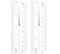TA-VIGOR 2Pcs Film Flexible Ruler 10cm 4 Inch, PET Soft Measuring Ruler Set 0.1mm Scale Metric & Inch Calibration Ruler for Precision Measurement Drawing Tool, Transparent