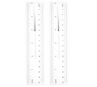 TA-VIGOR 2Pcs Film Flexible Ruler 15cm 6 Inch, PET Soft Measuring Ruler Set 0.1mm Scale Metric & Inch Calibration Ruler for Precision Measurement Drawing Tool, Transparent