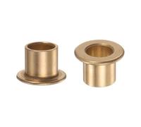 TA-VIGOR 2Pcs Flange Bearing Sleeve 8mm Bore 10mm OD 10mm Length 1.2mm Flange Thickness Bronze, Self Lubricating Flange Sleeve Bearings & Bearing Sleeve Bushings for Industrial Machinery