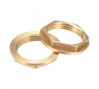 TA-VIGOR 2Pcs G1 Flange Lock Nuts, Brass Female Thread Hex Lock Nut Pipe Fitting with Flange for Plumbing Fixed