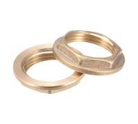 TA-VIGOR 2Pcs G3/4 Flange Lock Nuts, Brass Female Thread Hex Lock Nut Pipe Fitting with Flange for Plumbing Fixed