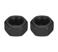 TA-VIGOR 2Pcs Hex Nuts, 5/8"-18 UNC Self Locking Nuts, Carbon Steel Grade 8.8 Oxide Hexagon Nutstones for Lock Washers, Bolts, Screws, Black