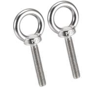 TA-VIGOR 2Pcs M10 x 60mm Lifting Long Eye Bolt, 304 Stainless Steel Wall Expansion Anchor Bolts, Masonry Concrete Screws Shoulder Eyebolt Lifting Ring for Hanging Hammock Article