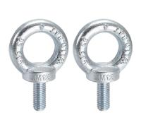 TA-VIGOR 2Pcs M12 x 30mm Lifting Long Eye Bolt, Q235 Carbon Steel Wall Expansion Anchor Bolts, Masonry Concrete Screws Shoulder Eyebolt Lifting Ring for Hanging Hammock Article
