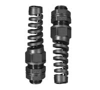 TA-VIGOR 2Pcs M16 Cable Gland 4mm-8mm Wire Hole Waterproof Nylon Connector Joint Adjustable Locknut with Strain Relief Black