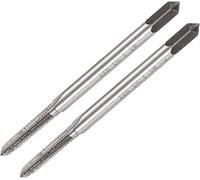 TA-VIGOR 2Pcs M2.5 x 0.45mm Metric Machine Tap, HSS 3 Straight Flute Taper Plug Metric Tap, 0.45mm Pitch Screw Thread Tapping Threading Machinist Repair DIY Tool