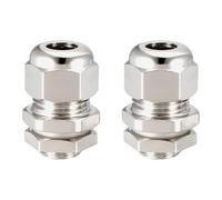 TA-VIGOR 2Pcs M8 x 1.25 Cable Gland, Metal Waterproof Adjustable Wire Connectors Gland Joints for 2mm-5mm Cables, Locknut Stuffing Glands with Locknut and Washer