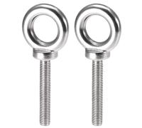 TA-VIGOR 2Pcs M8 x 50mm Lifting Long Eye Bolt, 304 Stainless Steel Wall Expansion Anchor Bolts, Masonry Concrete Screws Shoulder Eyebolt Lifting Ring for Hanging Hammock Article