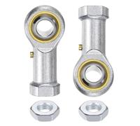 TA-VIGOR 2Pcs PHS10 M10 Female Rod End Bearings, Spherical Rod End Ball Joint, Right Hand Thread M10 x 1.5 Heim Joints, Self-Lubricating with Jam Nuts for Mechanical Linkage and Bearing Mounts
