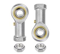 TA-VIGOR 2Pcs PHS8 M8 Female Rod End Bearings, Spherical Rod End Ball Joint, Right Hand Thread M8 x 1.25 Heim Joints, Self-Lubricating with Jam Nuts for Mechanical Linkage and Bearing Mounts