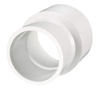 TA-VIGOR 2Pcs PVC DWV Reducing Coupling, 50mm x 40mm Socket Pipe Fitting Adapter for Duct Reducer and Water Supply Plumbing Systems, White