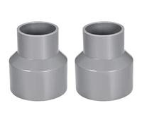 TA-VIGOR 2Pcs PVC DWV Reducing Coupling, 50mm x 75mm Socket Pipe Fitting Adapter for Duct Reducer and Water Supply Plumbing Systems, Gray