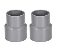 TA-VIGOR 2Pcs PVC Reducing Coupling Hub by Hub 40mm x 50mm Pipe Fitting Adapter Connector Grey, Duct Reducer Pipe Fitting for Water Supplies Build