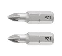 TA-VIGOR 2Pcs PZ1 Screwdriver Bits 1/4" Hex Shank 25mm/1" Length Magnetic Drill Phillips Bits S2 Steel Anti Slip Electric Screwdriver Bits for Cordless Drill Driver Cross Screwdriver Bit Set