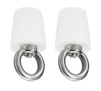 TA-VIGOR 2Pcs Rubber Tapered Plug, 17mm to 23mm Solid Bathtub Bungs Stopper with Ring, Tapered Lab Seal Rubber Stoppers Test Tube Bungs for Test Tubes, Water Pipe, Drainage Hole, White
