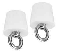 TA-VIGOR 2Pcs Rubber Tapered Plug, 25mm to 33mm Solid Bathtub Bungs Stopper with Ring, Tapered Lab Seal Rubber Stoppers Test Tube Bungs for Test Tubes, Water Pipe, Drainage Hole, White