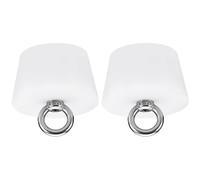 TA-VIGOR 2Pcs Rubber Tapered Plug, 46mm to 56mm Solid Bathtub Bungs Stopper with Ring, Tapered Lab Seal Rubber Stoppers Test Tube Bungs for Test Tubes, Water Pipe, Drainage Hole, White