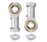 TA-VIGOR 2Pcs SI10TK PHS10 M10 Female Rod End Bearings, M10x1.5 Left and Right Hand Thread, Self-Lubricating Spherical Joint Rod End Ball Bearings with Jam Nuts