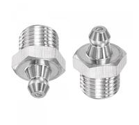 TA-VIGOR 2Pcs Straight Grease Nipples Fitting, M12 x 1.25mm Metric Thread 304 Stainless Steel Hydraulic Grease Fitting Accessories for Automotive, Agricultural & Industrial Machinery