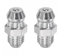 TA-VIGOR 2Pcs Straight Grease Nipples Fitting, M6 x 0.75mm Metric Thread 304 Stainless Steel Hydraulic Grease Fitting Accessories for Automotive, Agricultural & Industrial Machinery