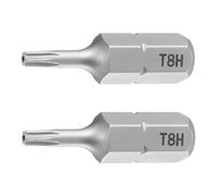 TA-VIGOR 2Pcs T8H Torx Screwdriver Bit, 1/4" Hex Shank 25mm/1" Length Magnetic Star 6 Point Head, Anti Slip Drill Screwdriver Bits for Electric Screwdriver, Driver Bit Set for Repair