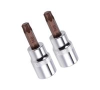 TA-VIGOR 2Pcs Torx Bit Socket, 3/8" Drive x T40 CR-V Key Socket, Premium S2 Steel Bits, Torx Bit with 48mm Length for Ratchet Wrench, Torque Wrench, Slide Bar, Impact Power Drills