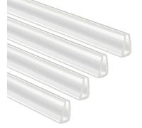 TA-VIGOR 2Pcs U Channel Edge Trim, 4.9ft Length Rubber Guard Seal Strip Edge Protectors Fit for 4-5mm Edge, (9/16" W x 5/16" H) Clear