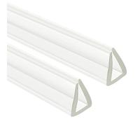 TA-VIGOR 2Pcs U Channel Edge Trim 4.9ft Rubber U Shaped Edge Protector Strip for 6-7mm Edge, Flexible Edging Strip for Car Door, Glass, Window, Panel, (19/32" W x 25/64" H) Clear