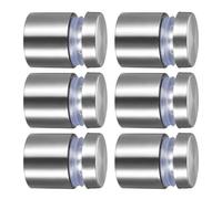 TA-VIGOR 3/4 Dia x 1"(19x25mm) Acrylic Standoff Screws, Stainless Steel Wall Mount Fixings for Glass Signs and Displays, Standoff Hardware with Rubber Spacers 6 Pack
