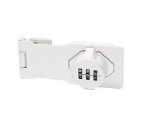 TA-VIGOR 3.5 Inch Cabinet Password Hasp Lock Latch, 3-Digit Combination Password Code Privacy Locker Twist Knob Door Lock for Sheds, Bathroom, Drawers & Office File Cabinets, Ghost White