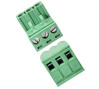 TA-VIGOR 3-Pin 5.08mm Pitch Right Angle PCB Screw Terminal Block Connector, PCB Connectors, 300V 15A, Green, 20 Sets