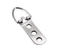 TA-VIGOR 30 Pcs D Ring Picture Hangers with Screws 64mm x 22mm Silver Frame Hooks for Photo Picture Frames Paintings Mirrors Wall Decoration Hanging Hardware Kit