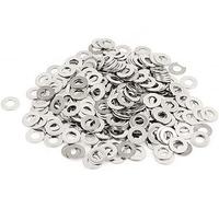 TA-VIGOR 300pcs M5 Stainless Steel Flat Washers 5x10x0.8mm, Metric Round Flat Spacers for Screws & Bolts & Threaded Rods, for Models, Automotive, Electronics & Miniature Projects