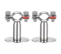 TA-VIGOR 304 Stainless Steel Adjustable Pipe Support Bracket, Wall and Ceiling Mount Pipe Clamp Holder for 20-22mm Tubes, Heavy Duty Tube Clamp with Mounting Parts 2Pcs