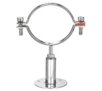 TA-VIGOR 304 Stainless Steel Adjustable Pipe Support Bracket, Wall and Ceiling Mount Pipe Clamp Holder for 80-89mm Tubes, Heavy Duty Tube Clamp with Mounting Parts