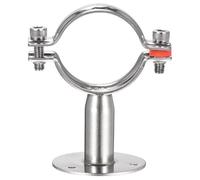 TA-VIGOR 304 Stainless Steel Adjustable Pipe Support Bracket, Wall and Ceiling Mount Pipe Clamp Holder for 70-76mm Tubes, Heavy Duty Tube Clamp with Mounting Parts