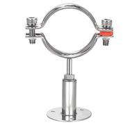 TA-VIGOR 304 Stainless Steel Adjustable Pipe Support Bracket, Wall and Ceiling Mount Pipe Clamp Holder for 70-76mm Tubes, Heavy Duty Tube Clamp with Mounting Parts