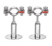 TA-VIGOR 304 Stainless Steel Adjustable Pipe Support Bracket, Wall and Ceiling Mount Pipe Clamp Holder for 19-22mm Tubes, Heavy Duty Tube Clamp with Mounting Parts 2Pcs