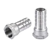 TA-VIGOR 304 Stainless Steel Hose Barb Fitting Coupler,25mm Barb G3/4 Female Thread Pipe Fitting Adapter, Hose Pipe Barb Tail Connector for Garden Plumbing Air Water Oil - 1PCS