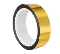 TA-VIGOR 30mm Gold Tone Metalized Craft Tape, Self-Adhesive Mirror-Like Finish Decorative Metallic Tape for Art and Crafts, Car Trim, Boat Trim, Accent Walls Graphic Arts