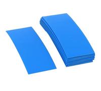 TA-VIGOR 30Pcs Battery Wrap PVC Heat Shrink Tubing, 30mm Width Flat Battery Sleeves, 72MM Long Good Insulation Heat Shrink Tubing for 18650 21700 AA AAA Battery protection, Blue