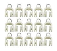 TA-VIGOR 30Pcs Curtain Track Rollers, Plastic Twin Wheeled Curtain Rail Track Pulley, Silent Curtain Rail Gliders for Windows Shower Curtain Tracks