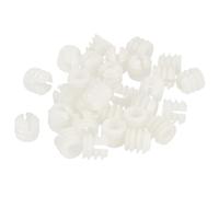 TA-VIGOR 30Pcs Furniture Plastic Pre-inserted Nuts, M6 x 10.5mm Plastic Hinge Dowel Inserts Panel Expansion Nuts for Hinge Self-tapping Screw, Furniture Connector Fittings