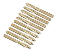TA-VIGOR 30Pcs Hanger Bolts, M4x40mm Double Headed Bolts Self Tapping Screw, Double Ended Dowel Screws for Wood Joint Furniture